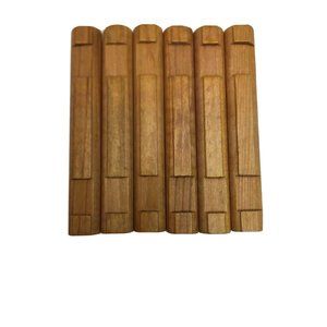 Flat Lincoln Logs Building Construction Toys  2 Notch Oak Colored Wood u